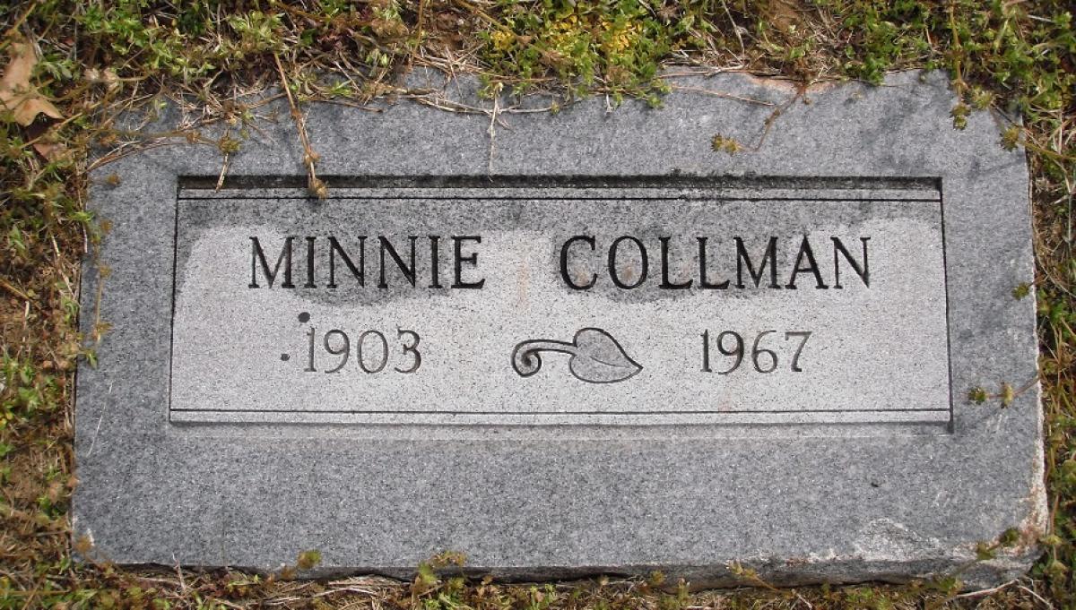 OK, Grove, Olympus Cemetery, Headstone, Collman, Minnie 