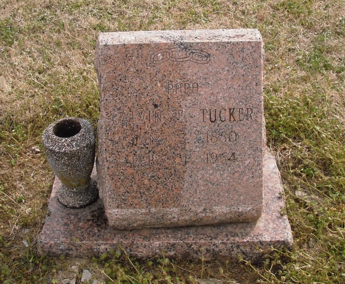 OK, Grove, Olympus Cemetery, Tucker, Calvin F. Headstone