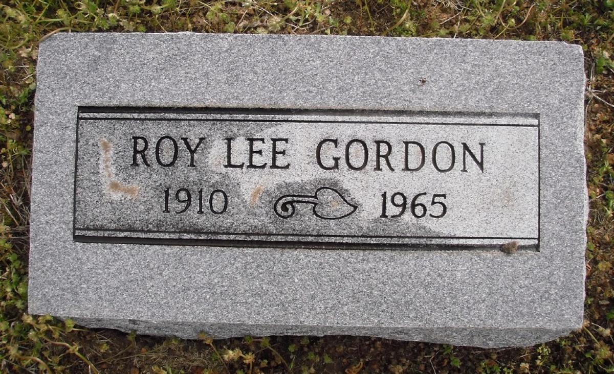 OK, Grove, Olympus Cemetery, Headstone, Gordon, Roy Lee