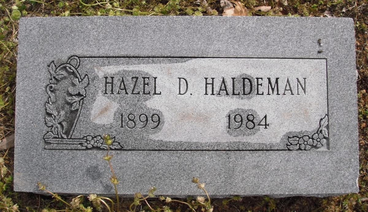 OK, Grove, Olympus Cemetery, Headstone, Haldeman, Hazel D. 