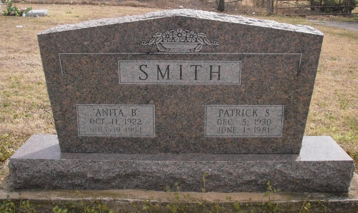 OK, Grove, Olympus Cemetery, Smith, Anita B. & Patrick S. Headstone