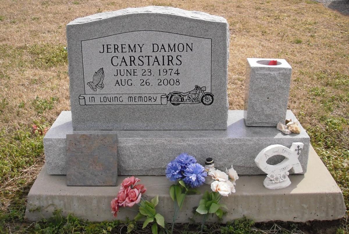 OK, Grove, Olympus Cemetery, Headstone, Carstairs, Jeremy Damon 