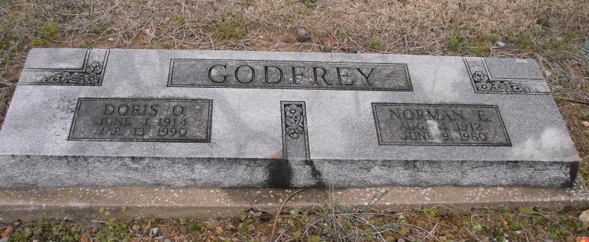 OK, Grove, Olympus Cemetery, Headstone, Godfrey, Norman E. & Doris O. 