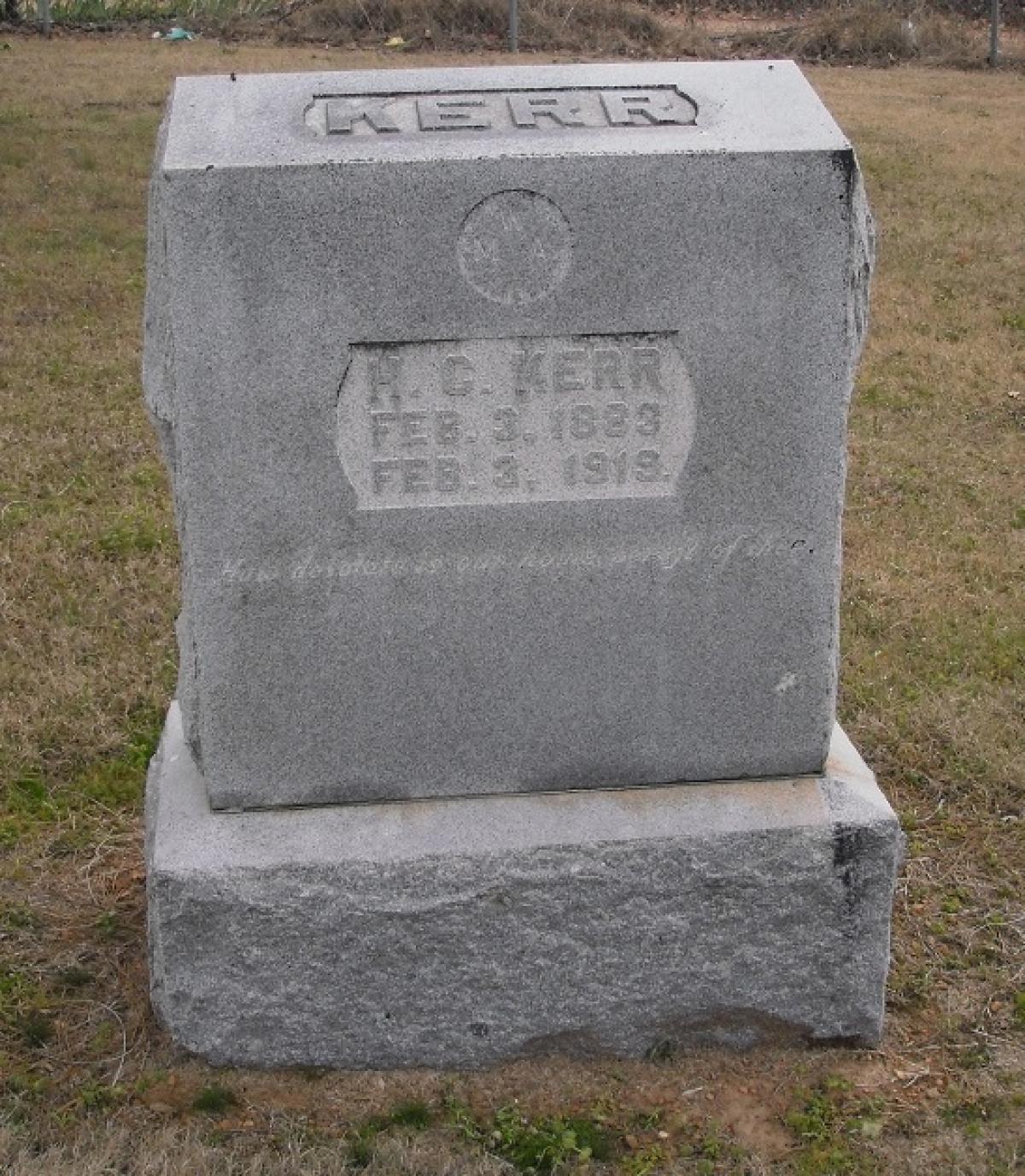 OK, Grove, Olympus Cemetery, Headstone, Kerr, H. C. 