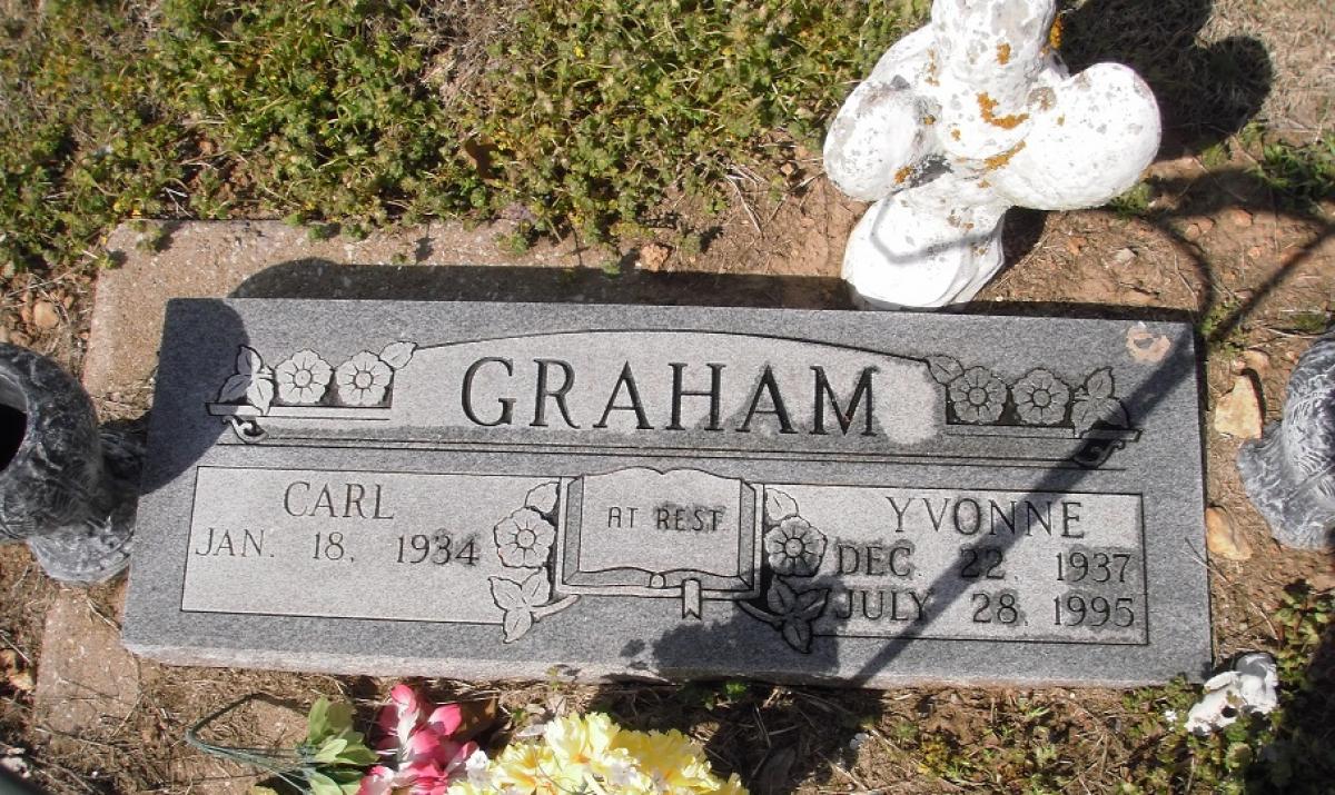 OK, Grove, Olympus Cemetery, Headstone, Graham, Carl & Yvonne 