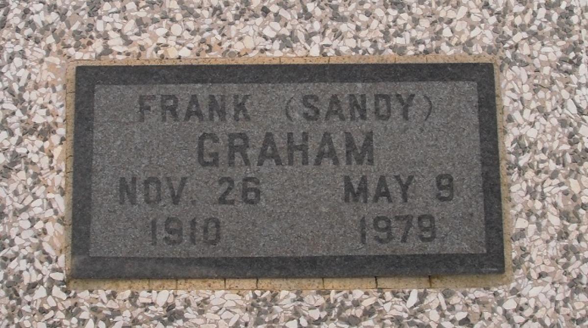 OK, Grove, Olympus Cemetery, Headstone, Graham, Frank "Sandy" 