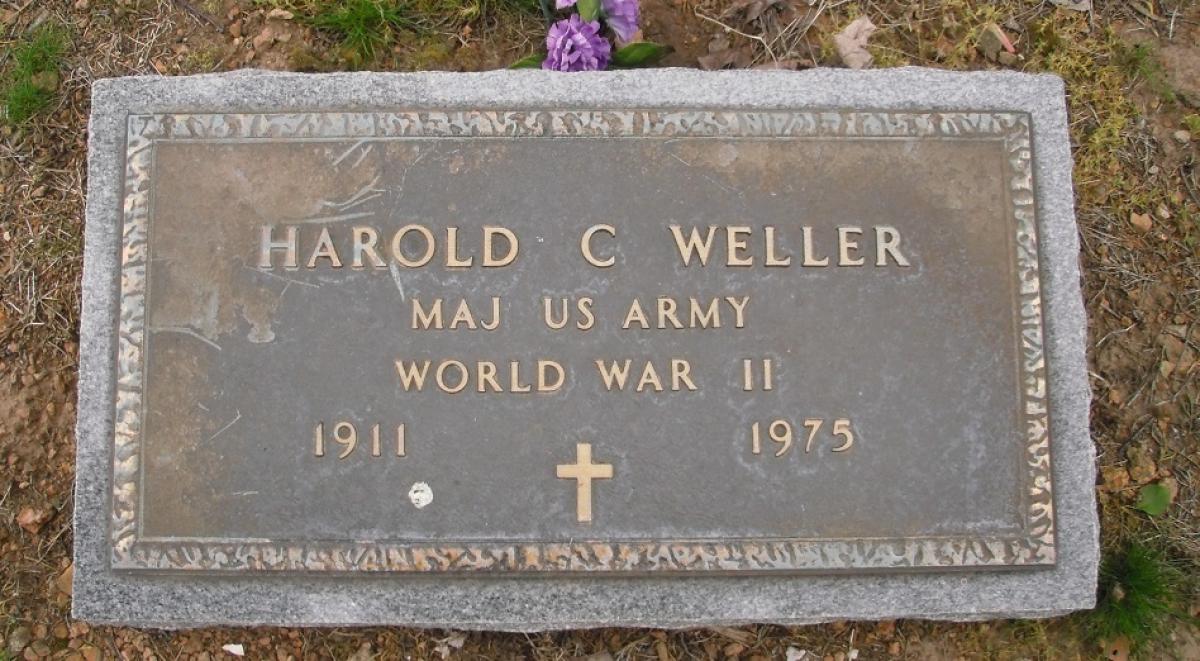 OK, Grove, Olympus Cemetery, Weller, Harold C. Military Headstone