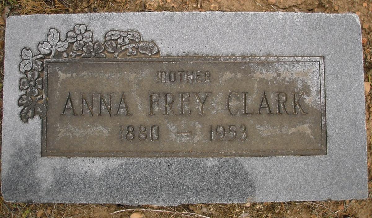 OK, Grove, Olympus Cemetery, Clark, Anna (Frey) Headstone