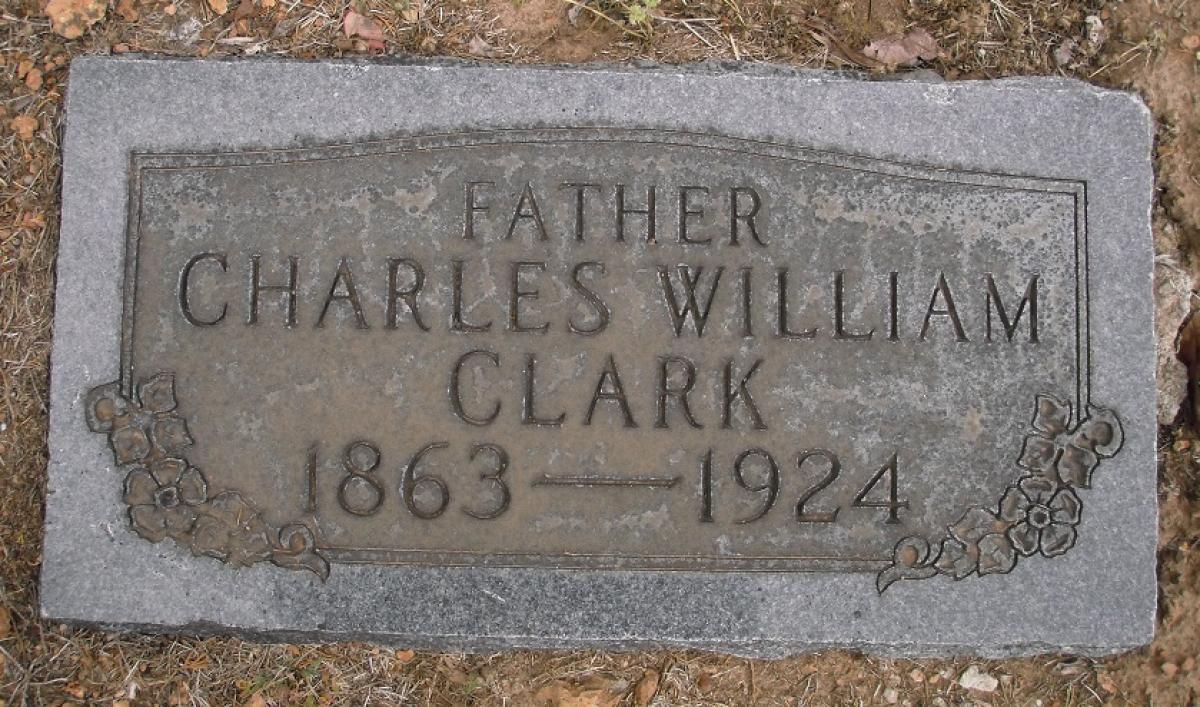 OK, Grove, Olympus Cemetery, Clark, Charles William Headstone