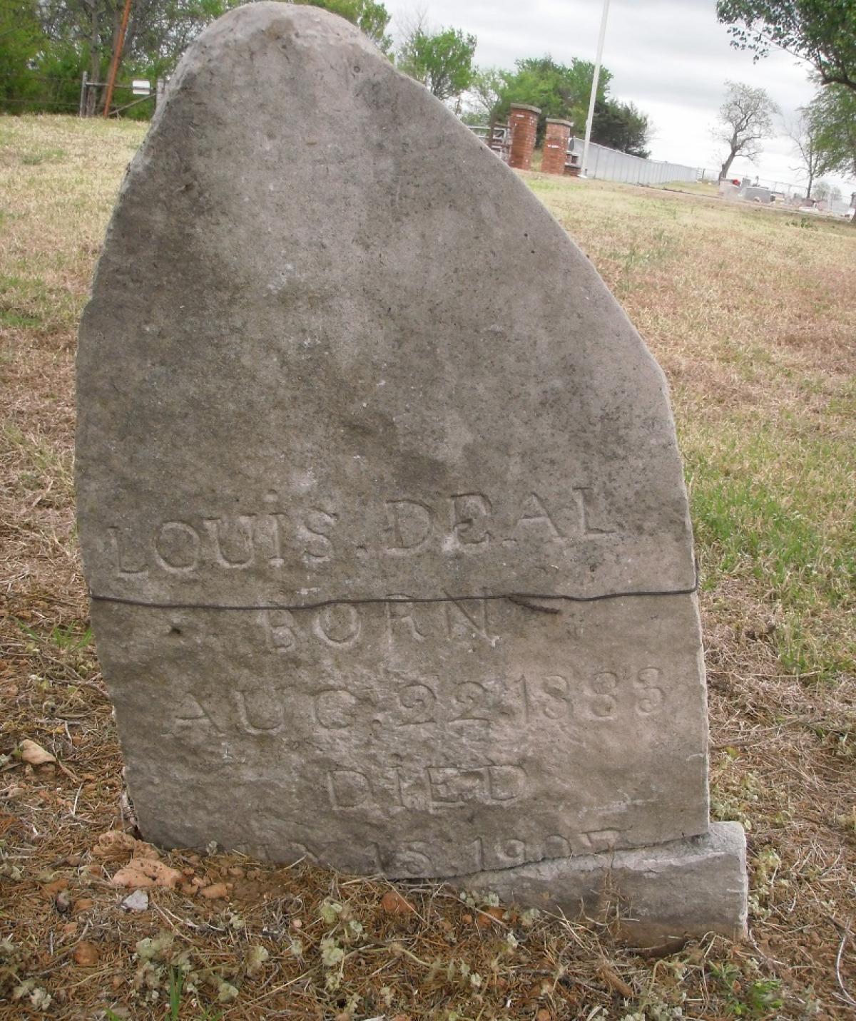 OK, Grove, Olympus Cemetery, Deal, Louis Headstone
