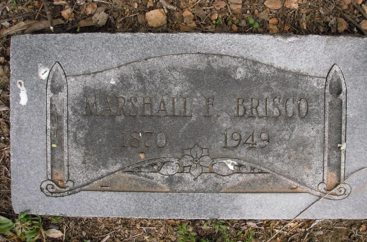 OK, Grove, Olympus Cemetery, Brisco, Marshall F. Headstone