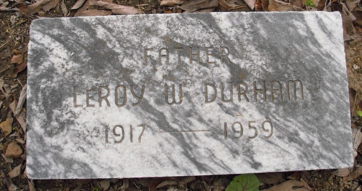 OK, Grove, Olympus Cemetery, Durham, LeRoy W. Headstone