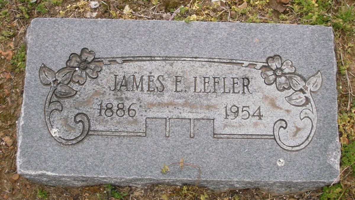 OK, Grove, Olympus Cemetery, Lefler, James E. Headstone