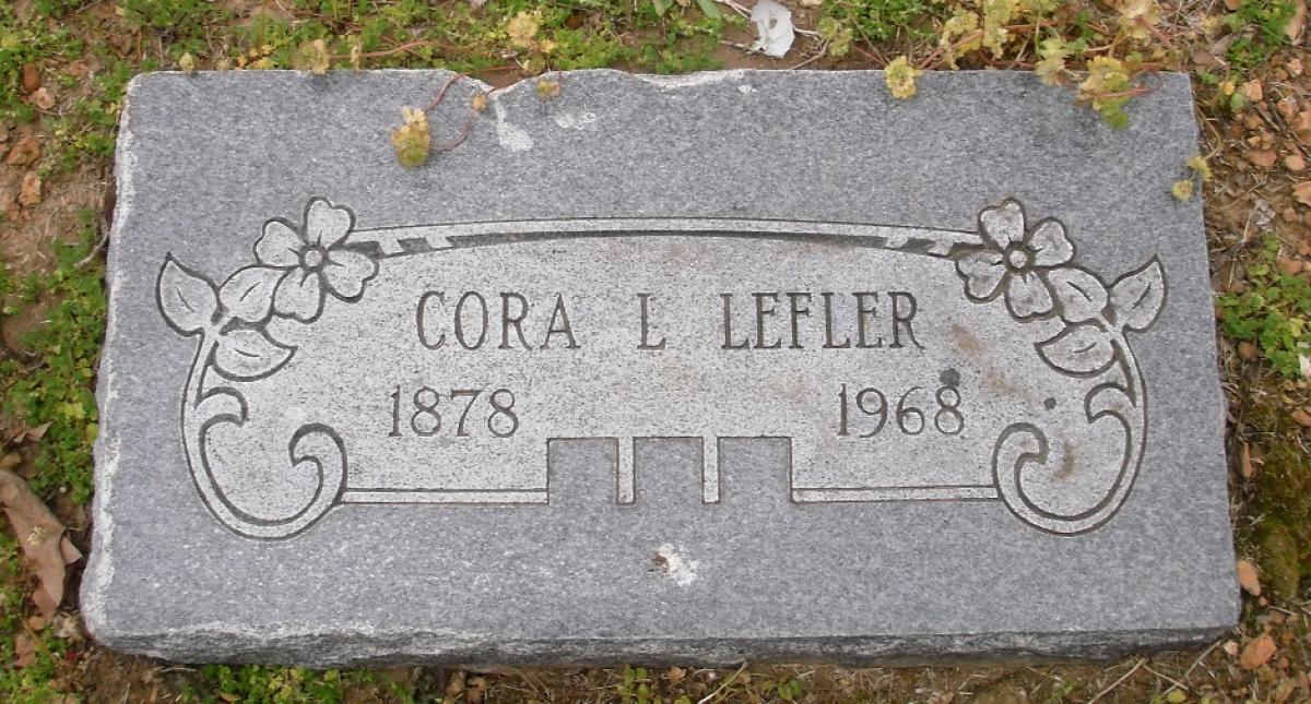 OK, Grove, Olympus Cemetery, Lefler, Cora L. Headstone