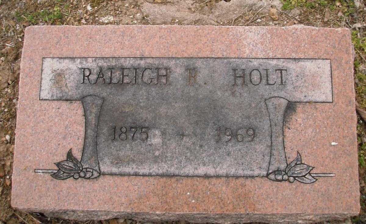 OK, Grove, Olympus Cemetery, Holt, Raleigh R. Headstone