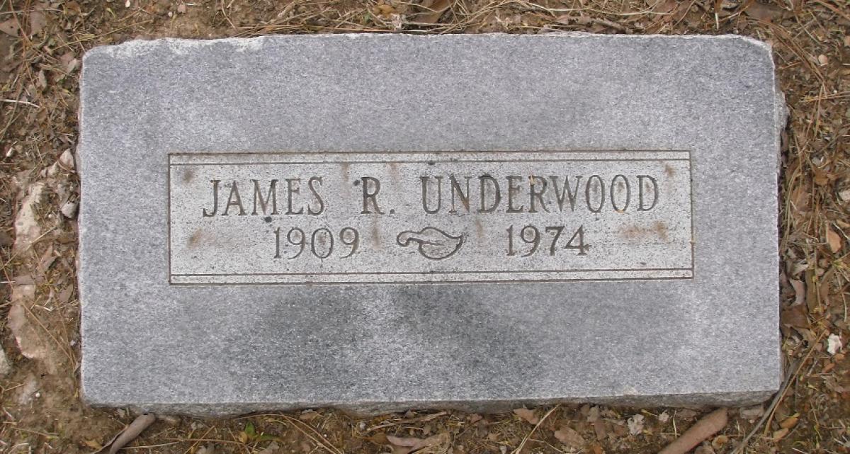 OK, Grove, Olympus Cemetery, Underwood, James R. Headstone