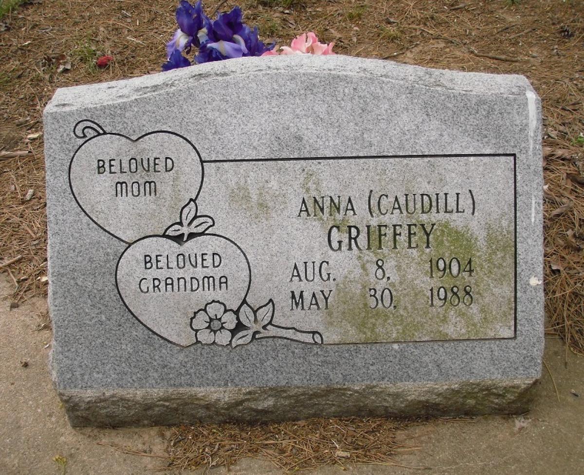 OK, Grove, Olympus Cemetery, Griffey, Anna (Caudill) Headstone