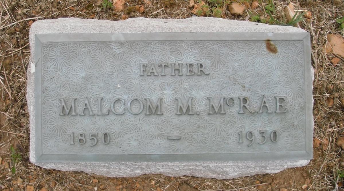OK, Grove, Olympus Cemetery, McRae, Malcom M. Headstone