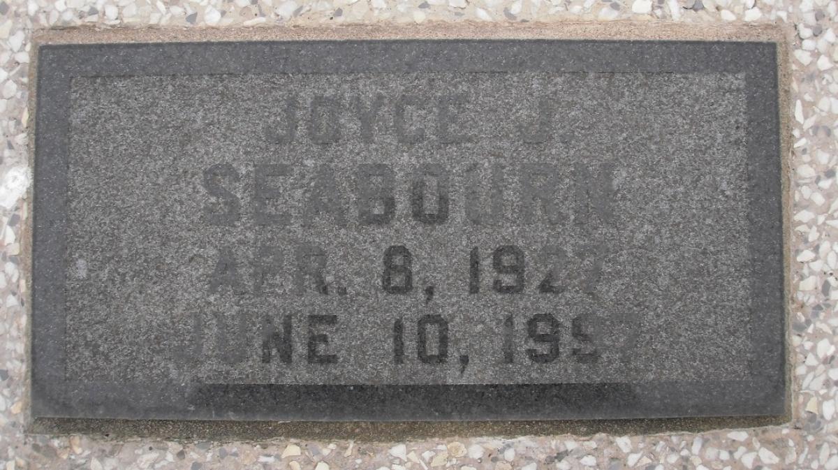 OK, Grove, Olympus Cemetery, Seabourn, Joyce J. Headstone