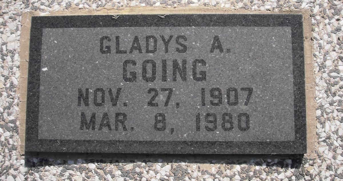 OK, Grove, Olympus Cemetery, Going, Gladys A. Headstone