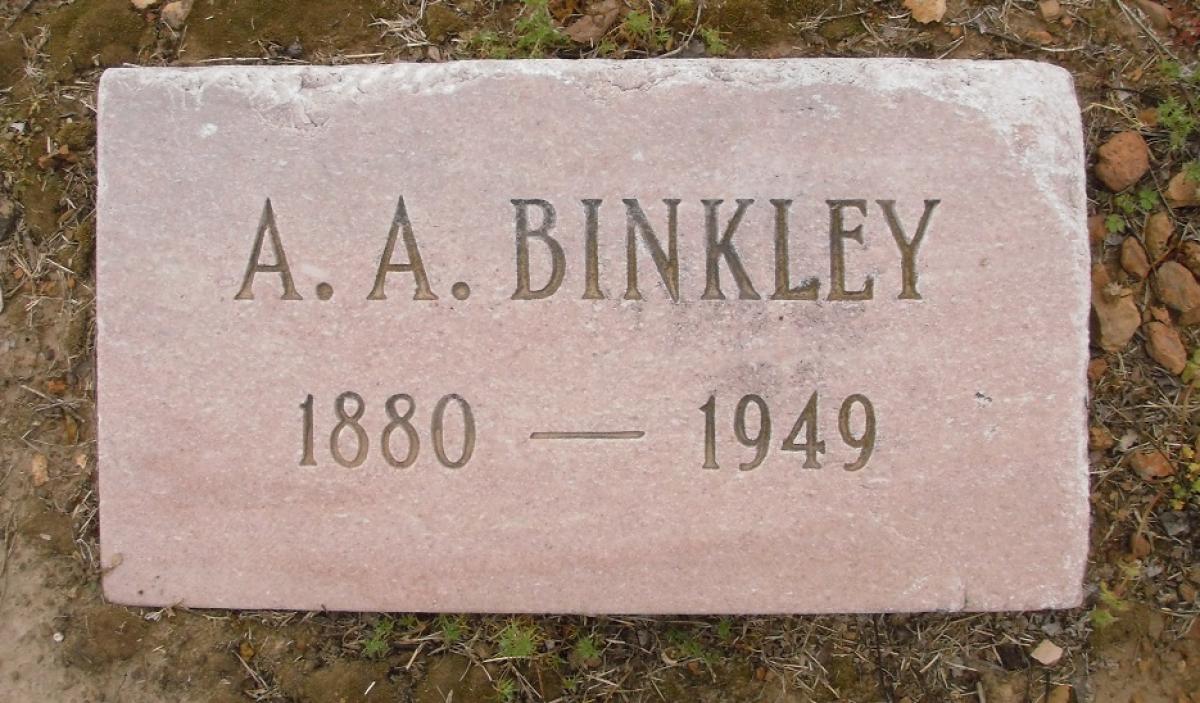 OK, Grove, Olympus Cemetery, Binkley, A. A. Headstone