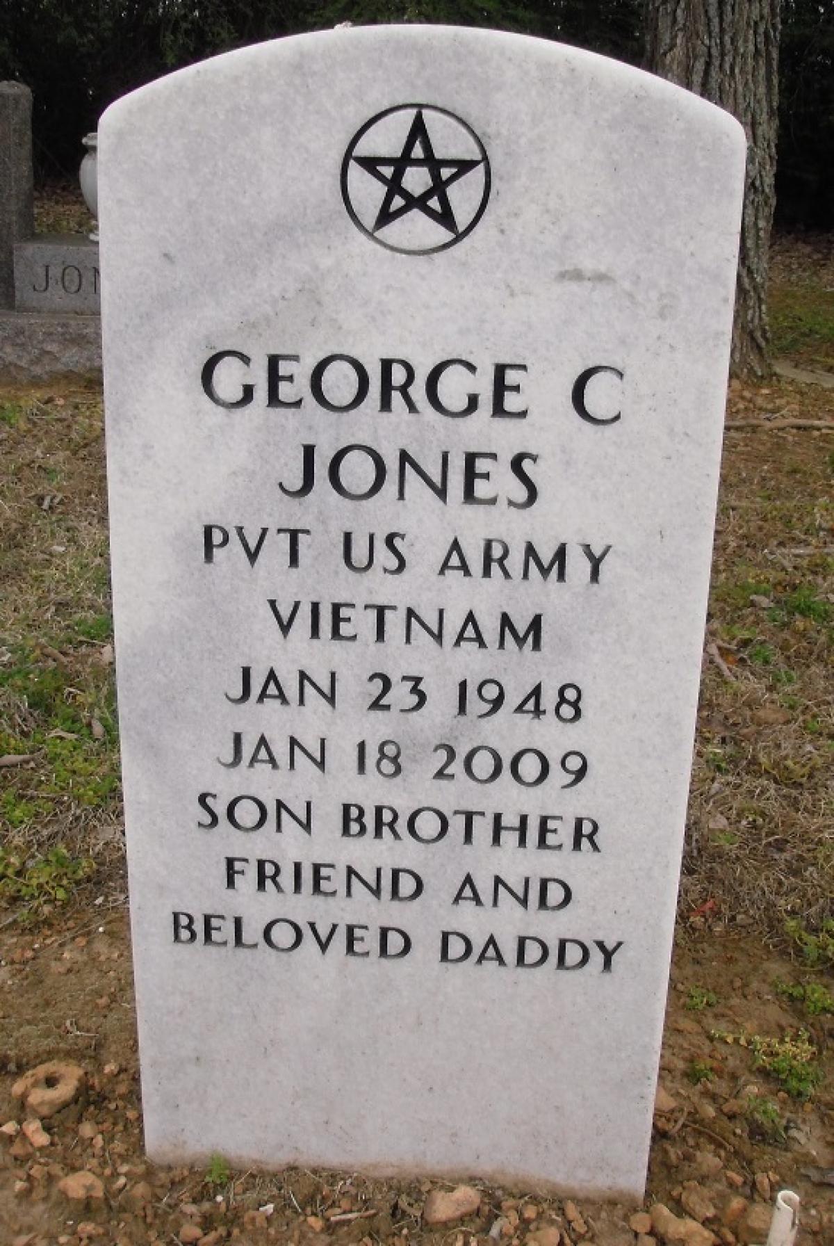 OK, Grove, Olympus Cemetery, Jones, George C. Military Headstone