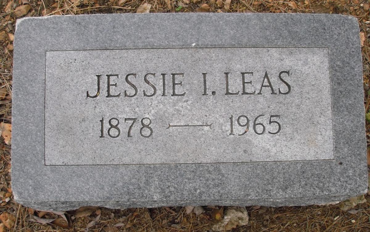 OK, Grove, Olympus Cemetery, Leas, Jessie I. Headstone