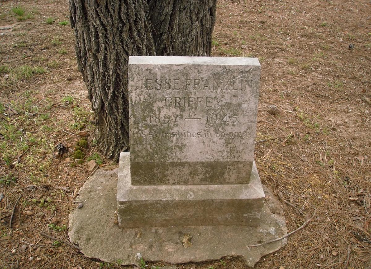 OK, Grove, Olympus Cemetery, Griffey, Jesse Franklin Headstone