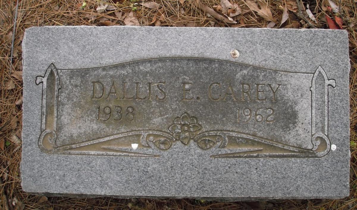 OK, Grove, Olympus Cemetery, Carey, Dallis E. Headstone