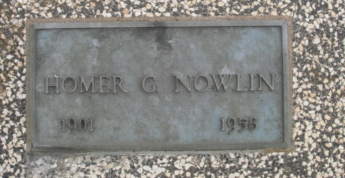 OK, Grove, Olympus Cemetery, Nowlin, Homer G. Headstone