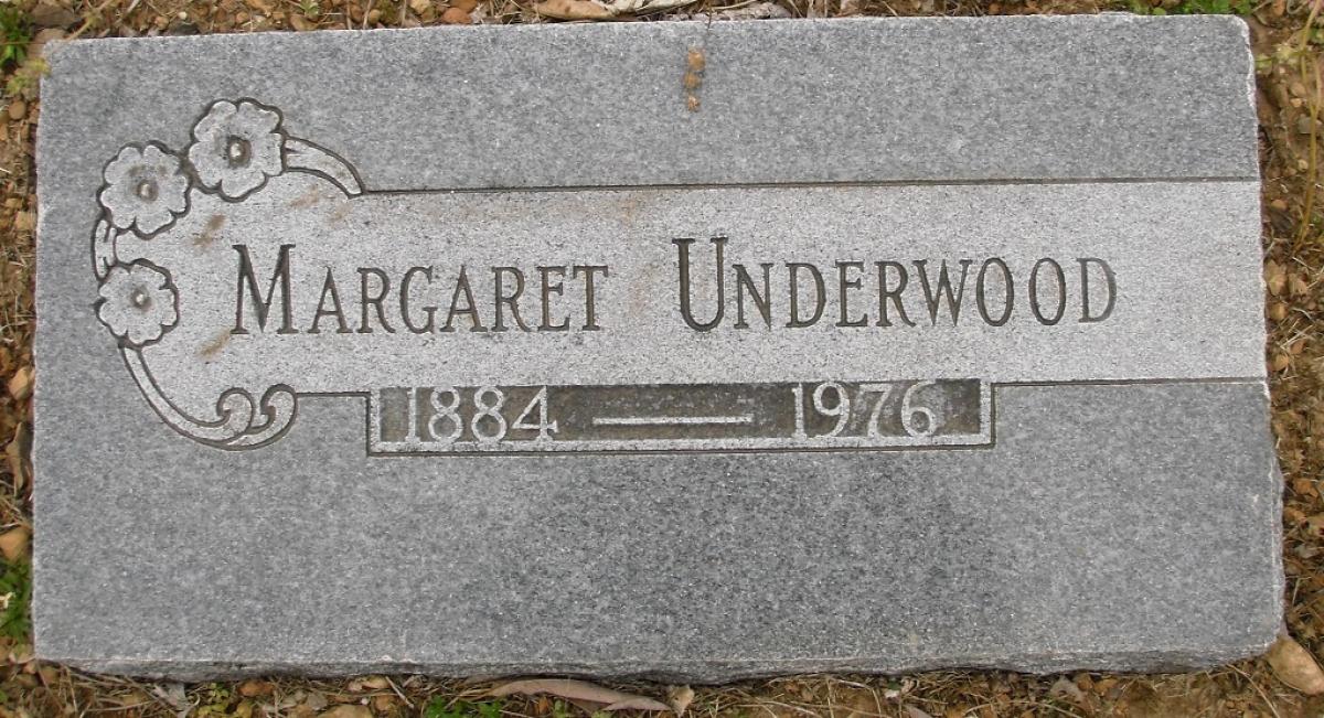 OK, Grove, Olympus Cemetery, Underwood, Margaret Headstone