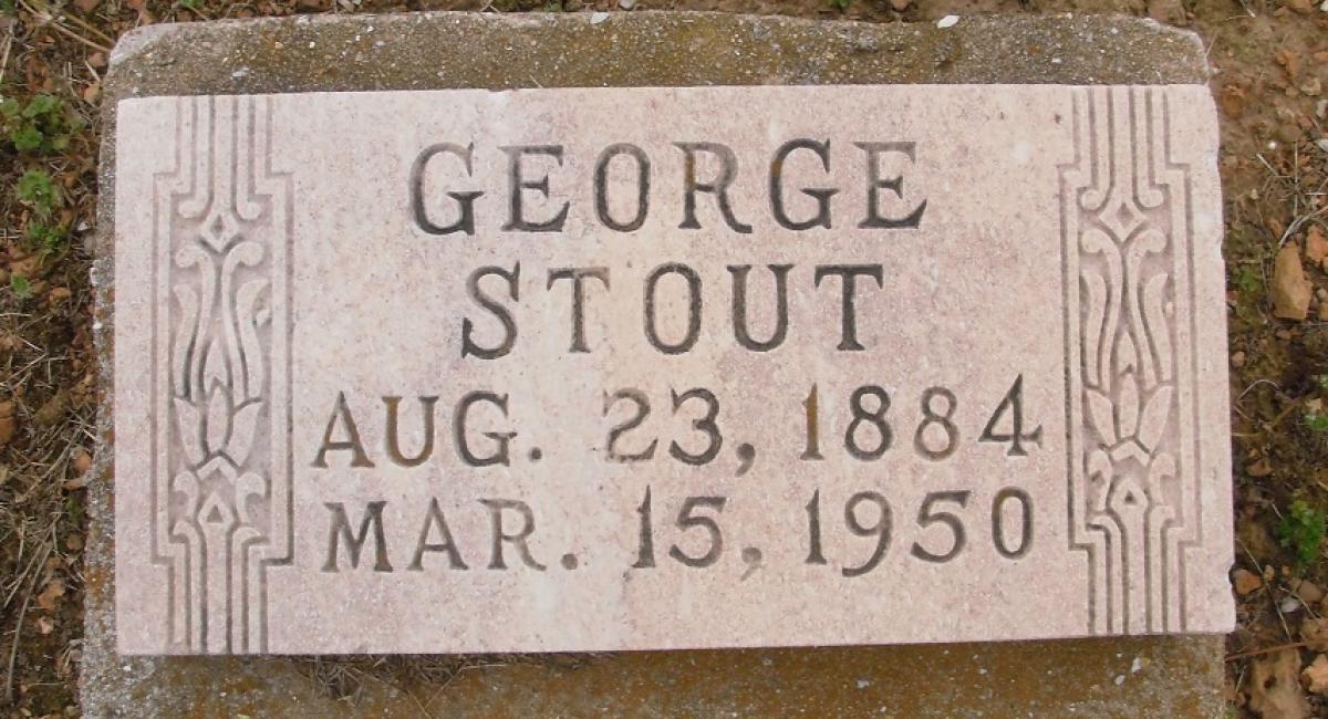 OK, Grove, Olympus Cemetery, Stout, George Headstone