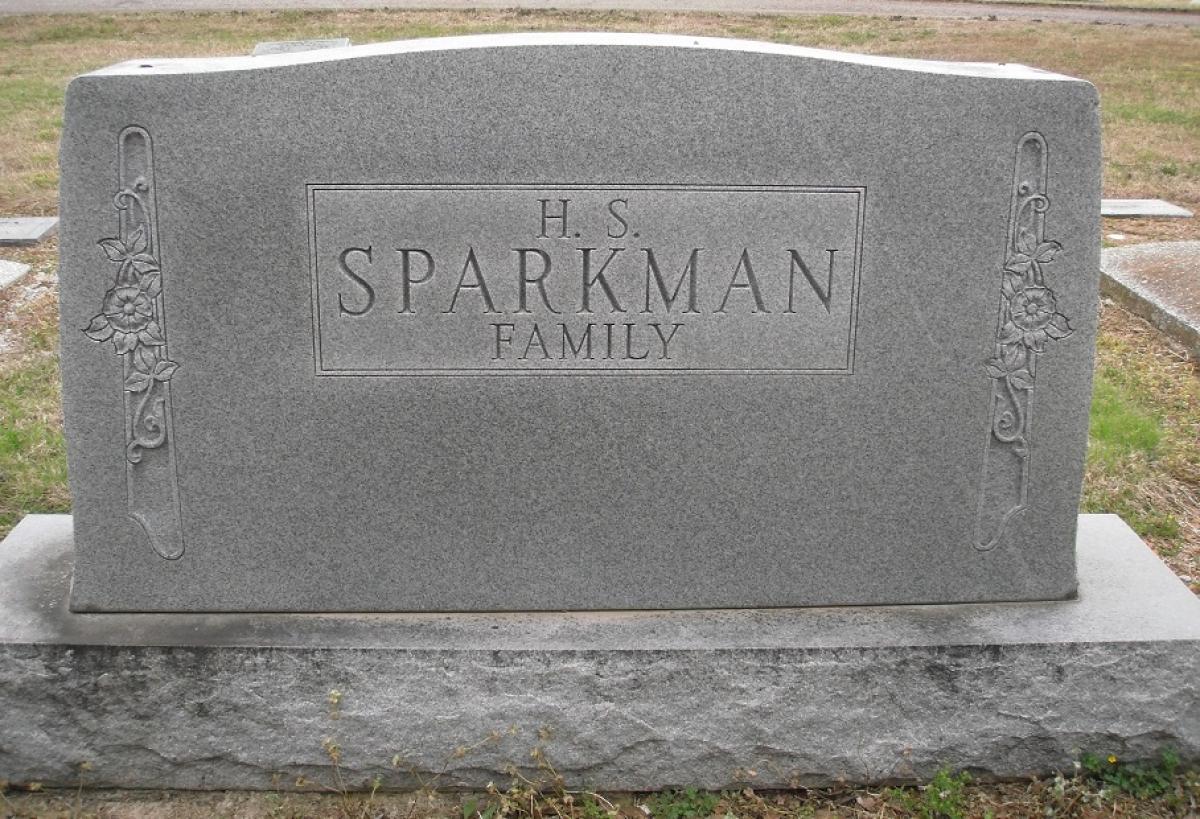 OK, Grove, Olympus Cemetery, Sparkman, Hudson S. Family Stone