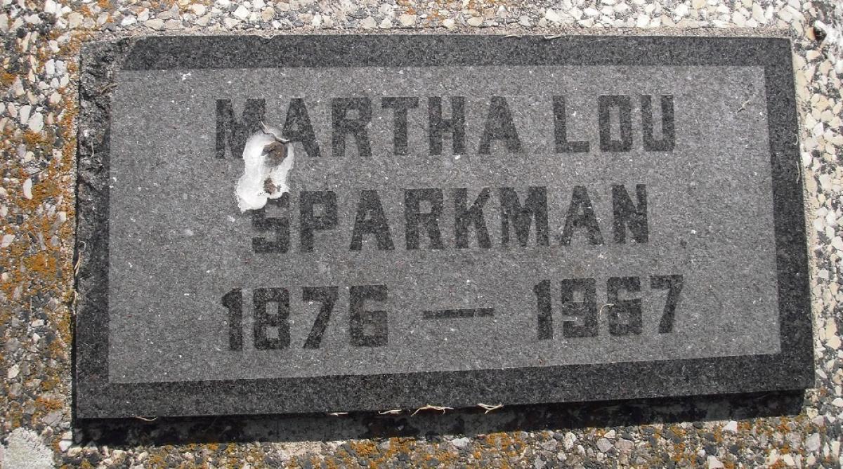 OK, Grove, Olympus Cemetery, Sparkman, Martha Lou Headstone