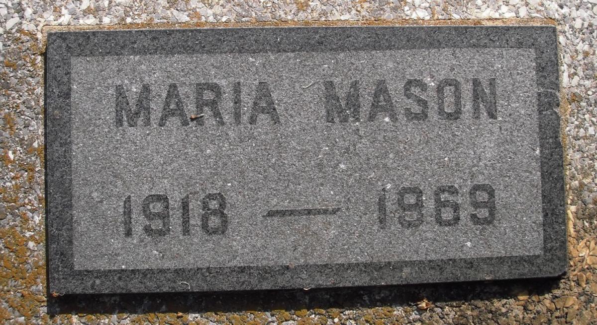 OK, Grove, Olympus Cemetery, Mason, Maria Headstone
