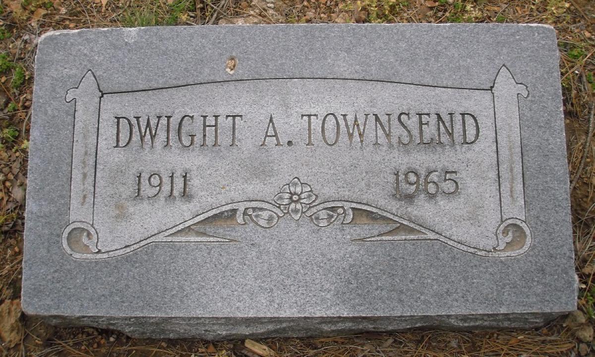 OK, Grove, Olympus Cemetery, Townsend, Dwight A. Headstone