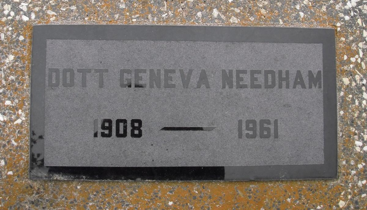 OK, Grove, Olympus Cemetery, Needham, Dott Geneva Headstone