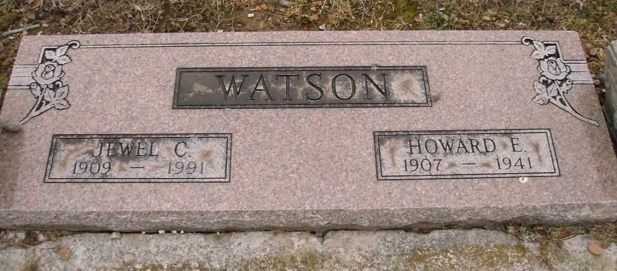 OK, Grove, Olympus Cemetery, Watson, Howard E. & Jewel C. Headstone