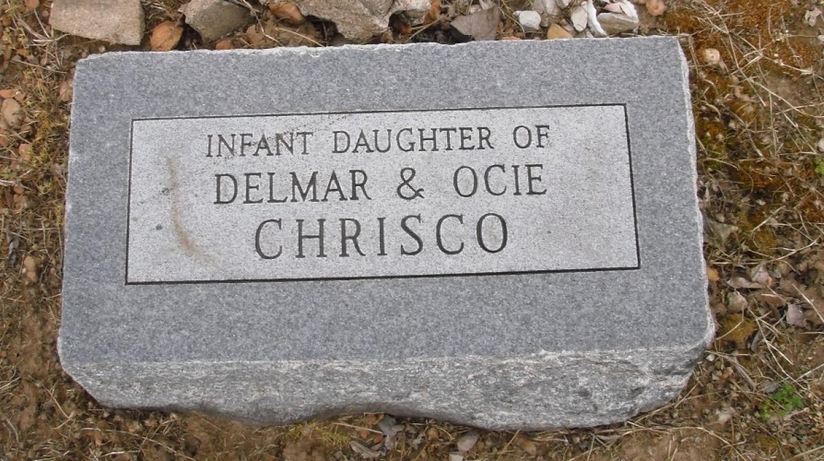 OK, Grove, Olympus Cemetery, Chrisco, Infant Daughter Headstone