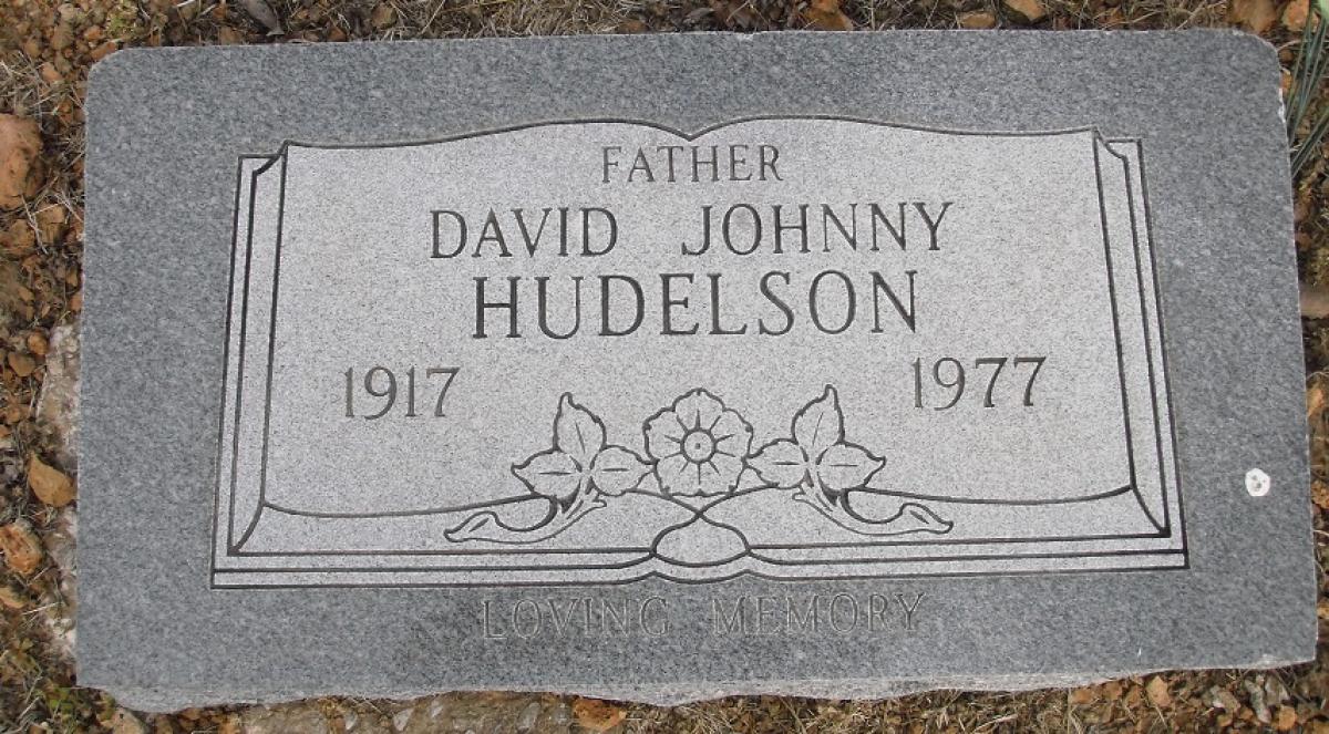 OK, Grove, Olympus Cemetery, Hudelson, David Johnny Headstone