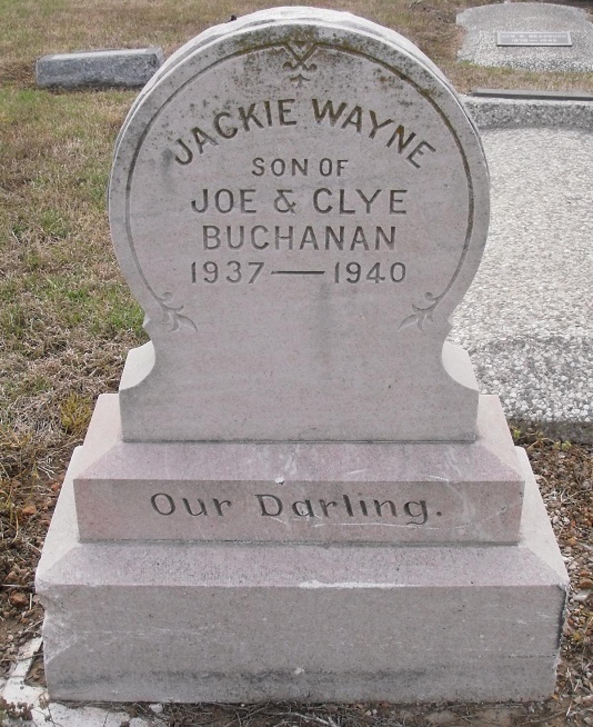 OK, Grove, Olympus Cemetery, Buchanan, Jackie Wayne Headstone