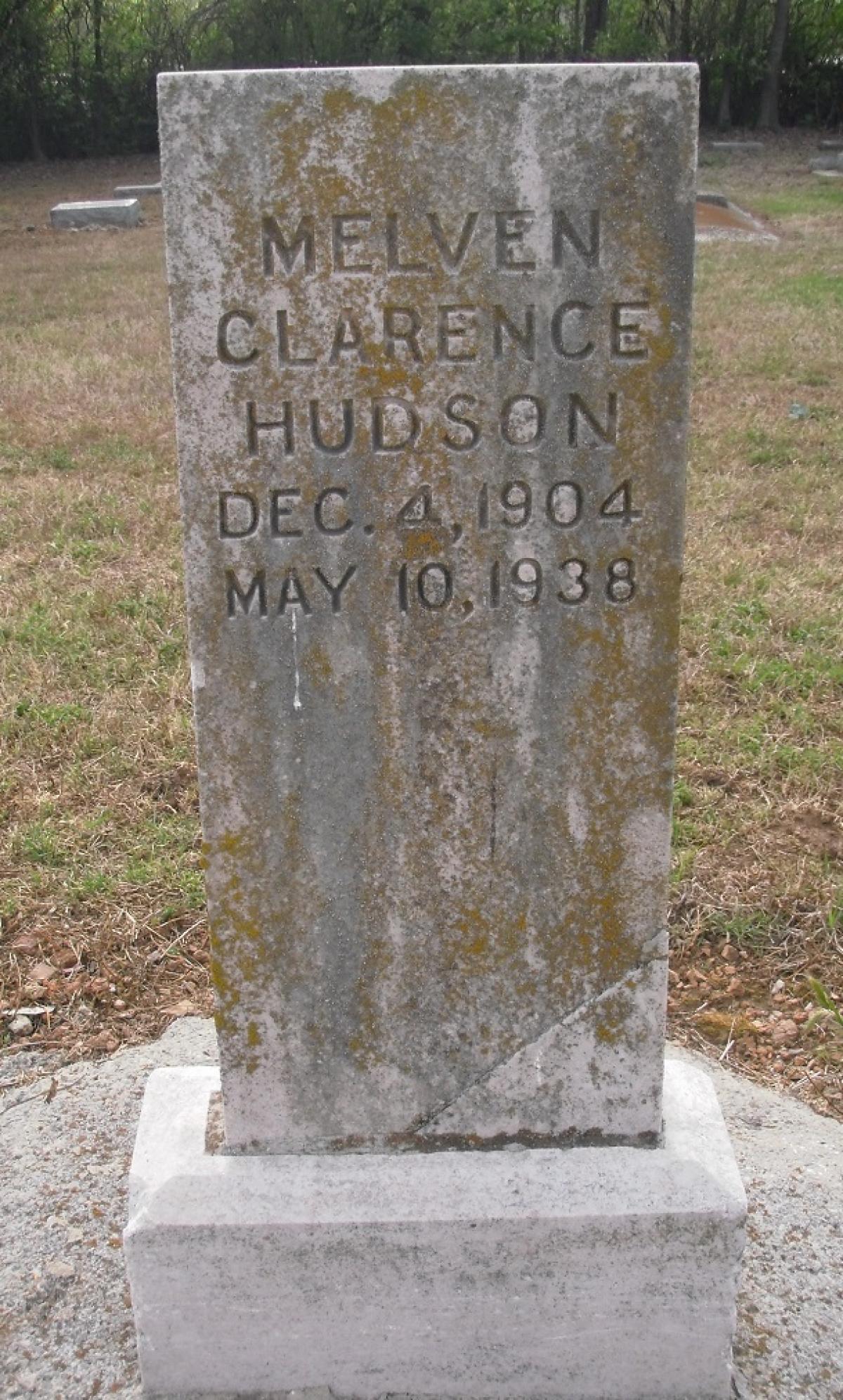 OK, Grove, Olympus Cemetery, Hudson, Melven Clarence Headstone