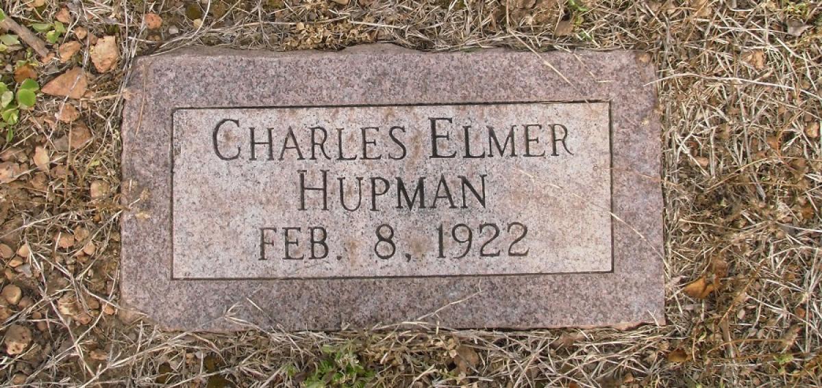 OK, Grove, Olympus Cemetery, Hupman, Charles Elmer Headstone