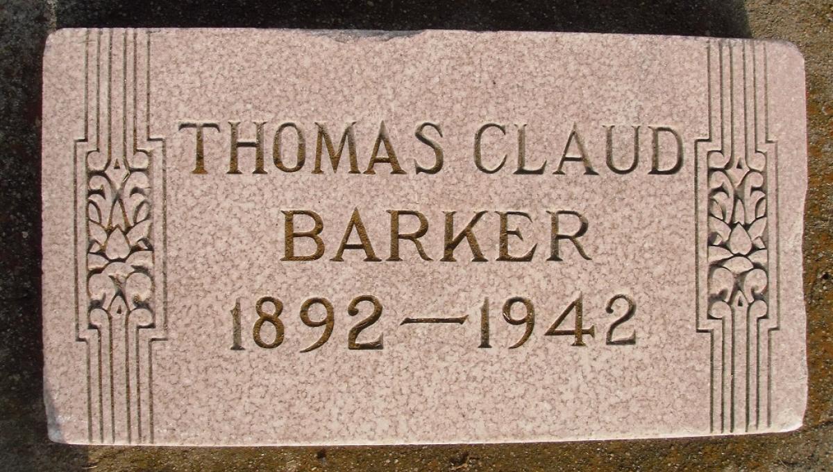 OK, Grove, Olympus Cemetery, Barker, Thomas Claud Headstone