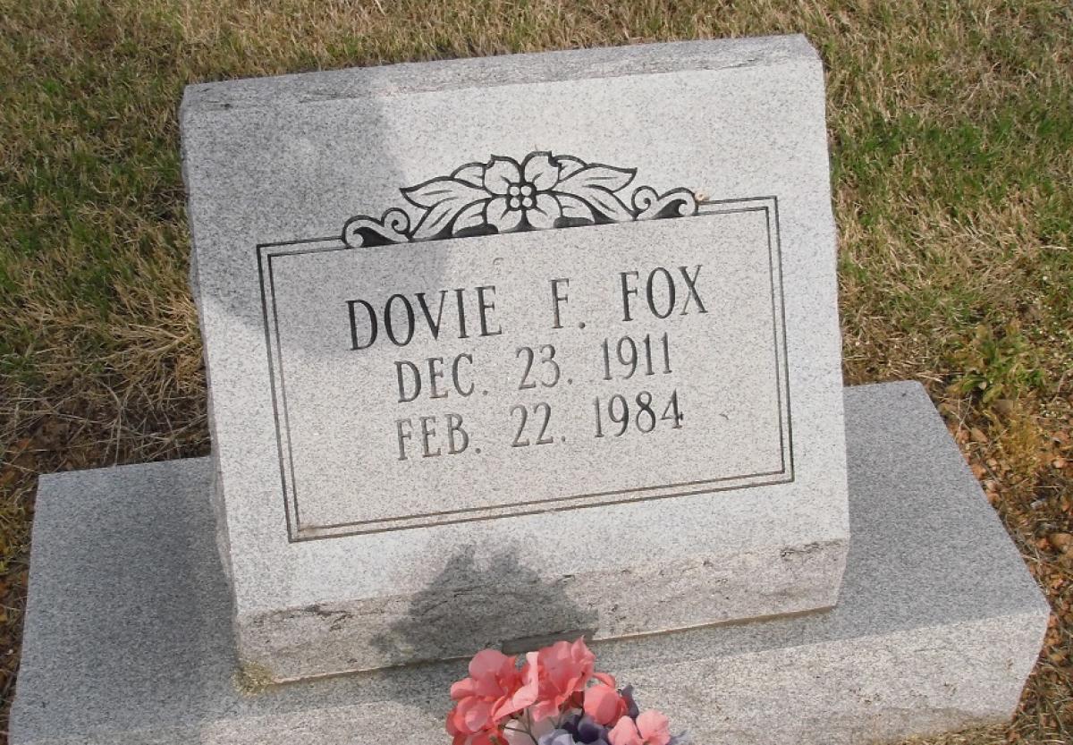 OK, Grove, Olympus Cemetery, Fox, Dovie F. Headstone