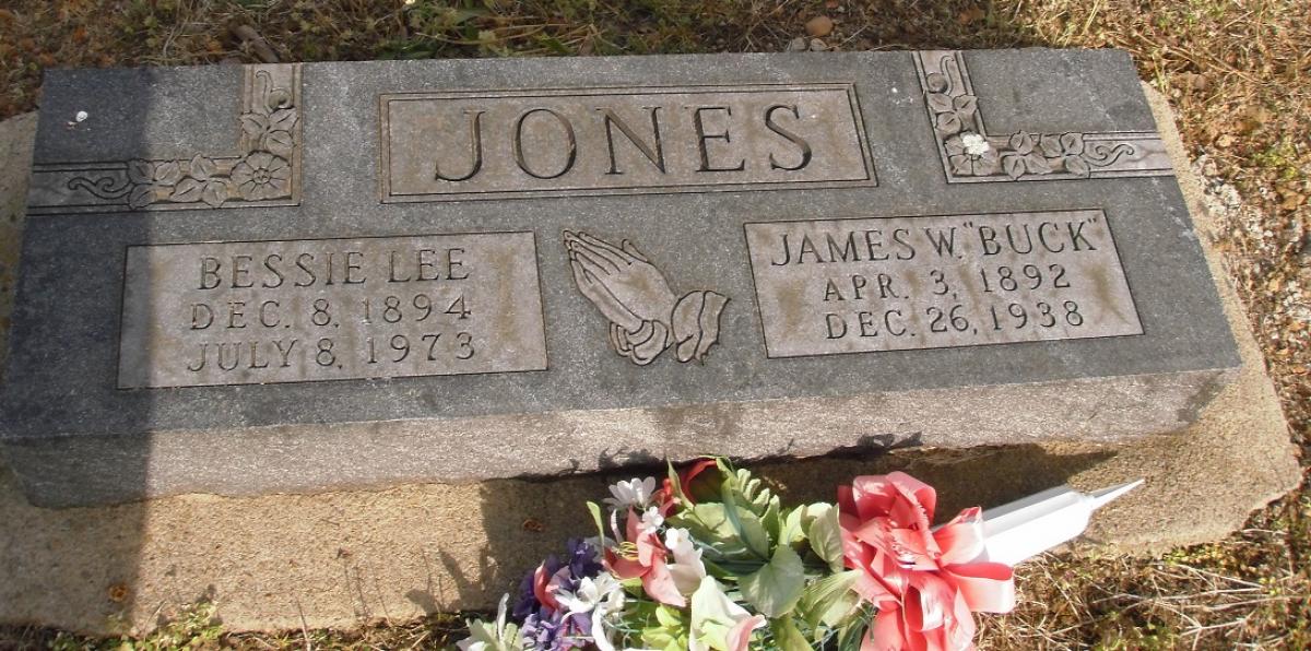 OK, Grove, Olympus Cemetery, Jones, James W. & Bessie Lee Headstone