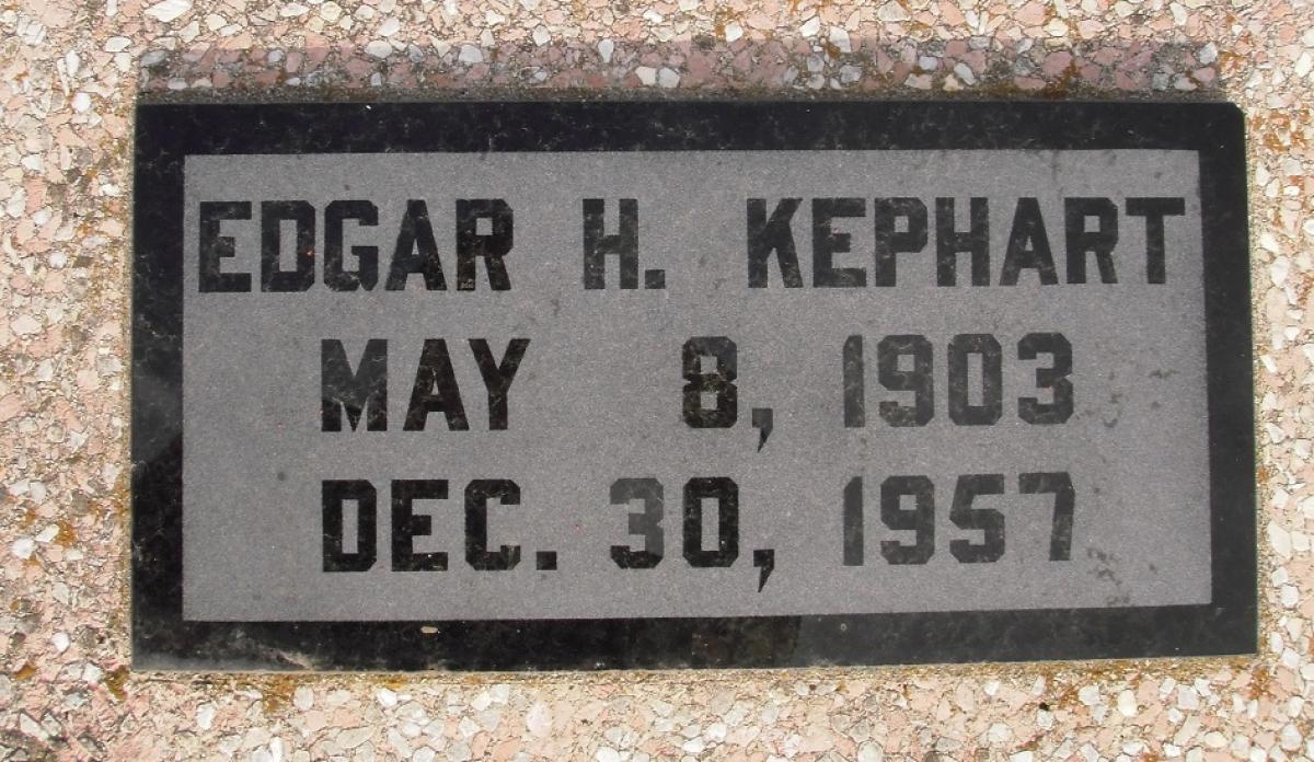 OK, Grove, Olympus Cemetery, Kephart, Edgar H. Headstone