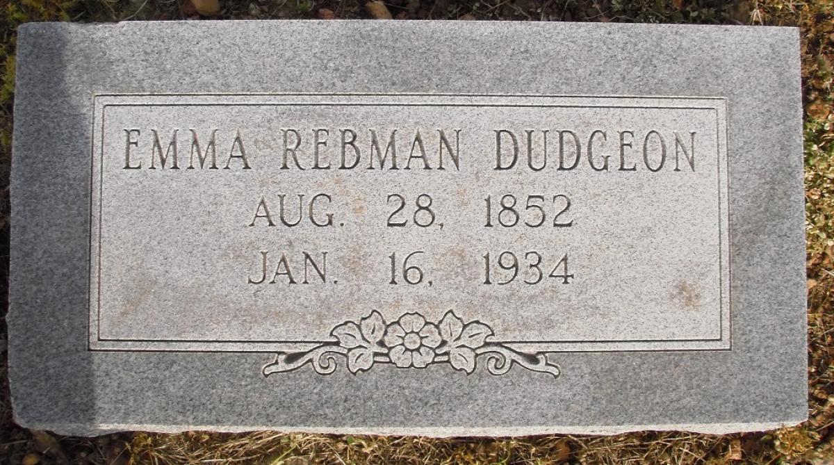 OK, Grove, Olympus Cemetery, Dudgeon, Emma (Rebman) Headstone