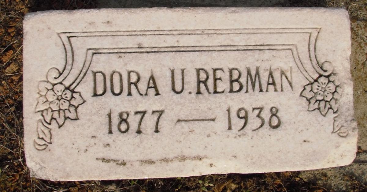 OK, Grove, Olympus Cemetery, Rebman, Dora U. Headstone