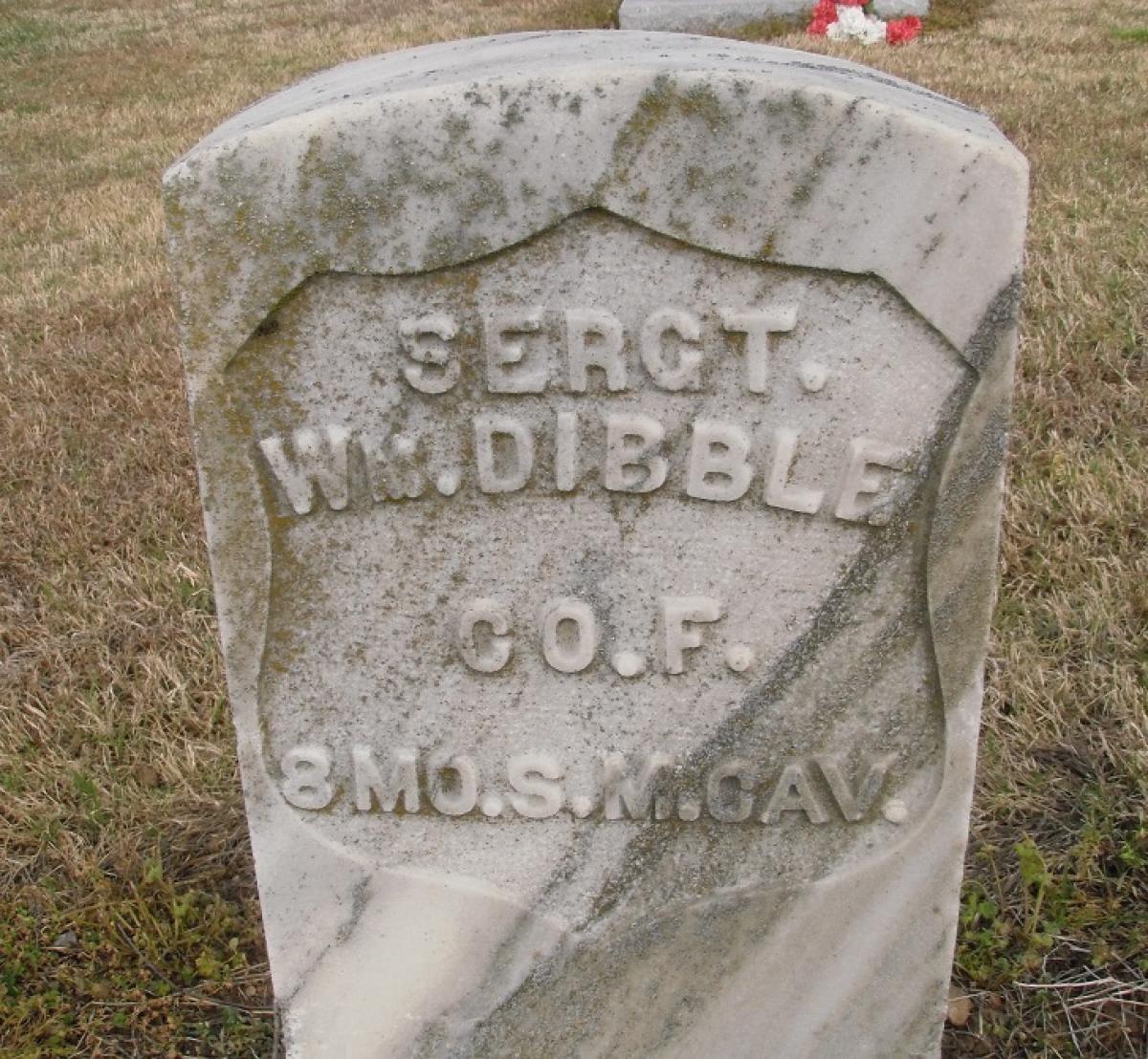 OK, Grove, Olympus Cemetery, Dibble, Wm. Military Headstone